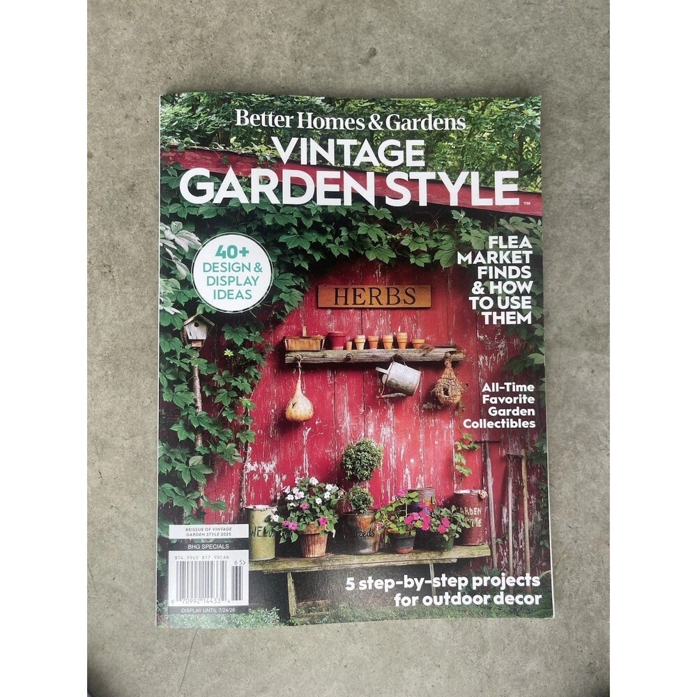 Better Homes & Gardens Vintage Garden Style magazine 2025 Garden collectibles